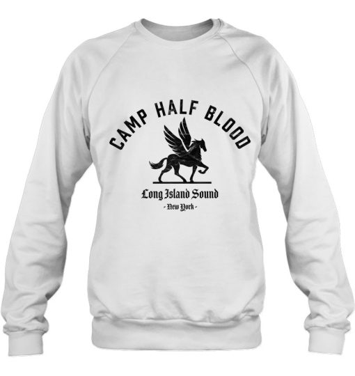 Retro Camp Half Blood Distressed Flying Horse Graphic Sweatshirt