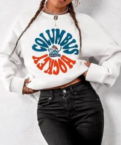 Retro Columbus Blue Jackets Hockey Team Sweatshirt