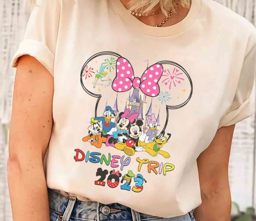 Retro Disney Trip 2023 Disneyworld Disneyland Vintage Castle Shirt