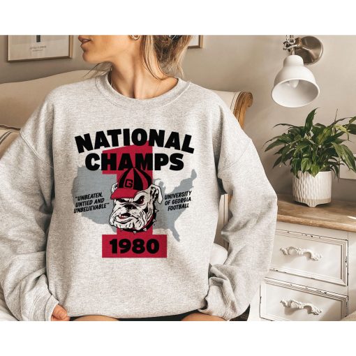 Retro Georgia Bulldogs 1980 National Champs Crewneck Sweatshirt