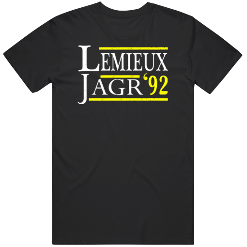 Retro Lemieux Jagr 92 Pittsburgh Hockey Fan T Shirt