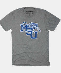 Retro Memphis State Tigers University Logo Tee