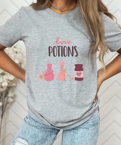 Retro Valentine’s Day Love Potion Bottle Cupids Brewing Shirt