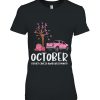 Ribbon Tree Truck October Breast Cancer Awareness Month Gift Shirts