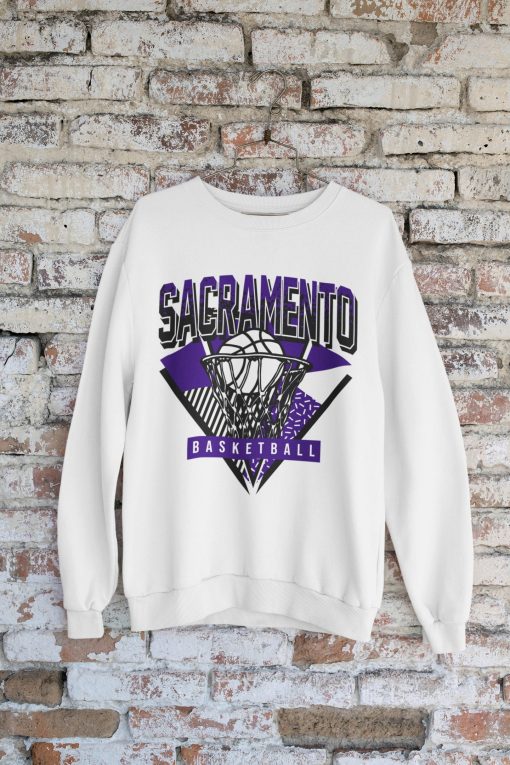 Sacramento Basketball 90s Throwback Crewneck Unisex Sweatshirt