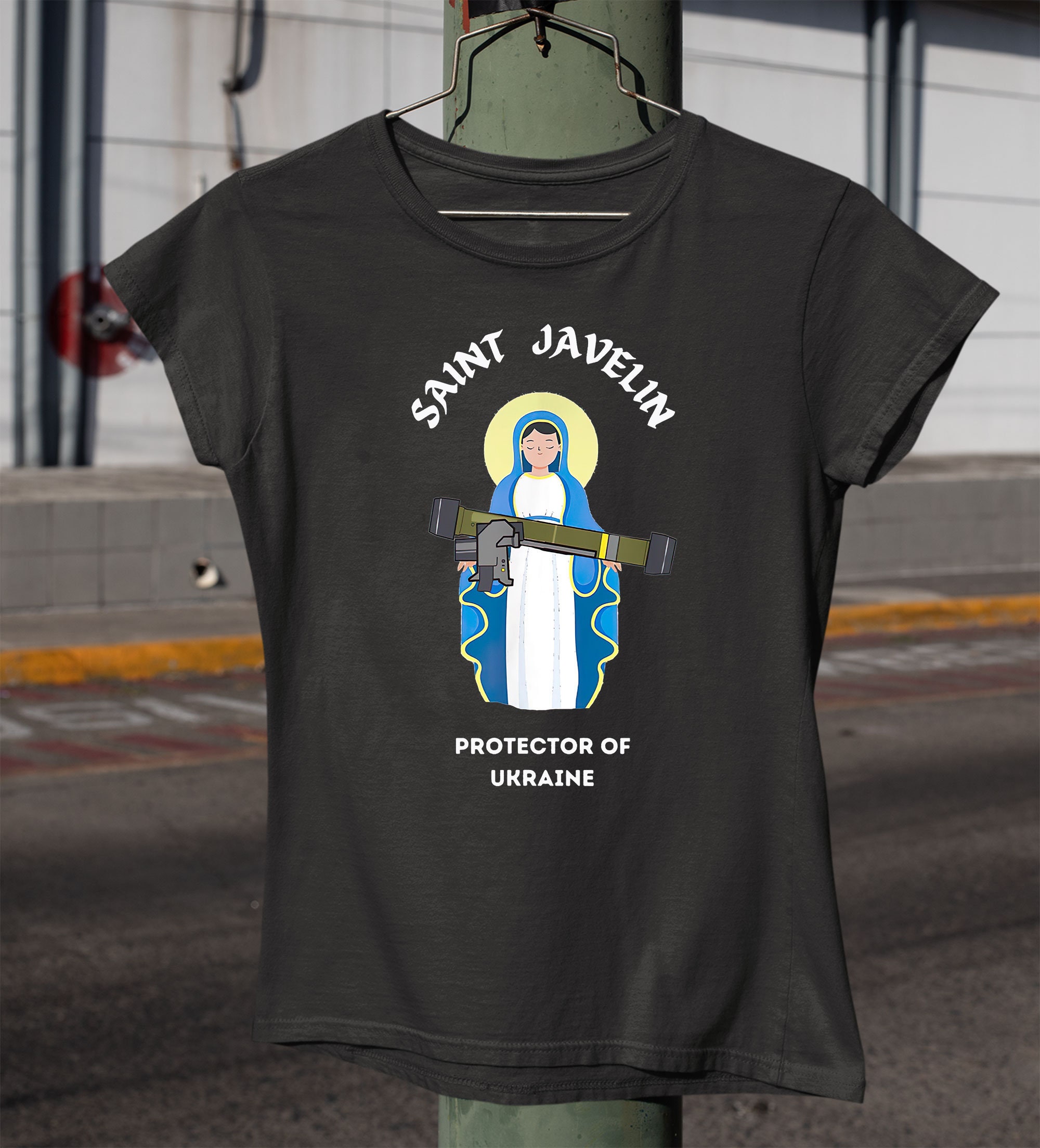 Saint Javelin The Protector Of Ukraine Pray For Peace Shirt Saint Javelin The Protector Of Ukraine Pray For Peace Shirt