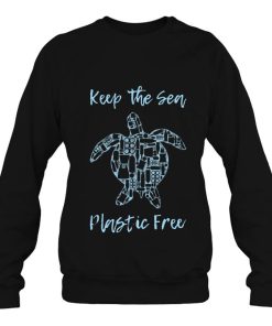 Save Sea Turtle Design Eco Friendly Anti Plastic Pollution Sweatshirt