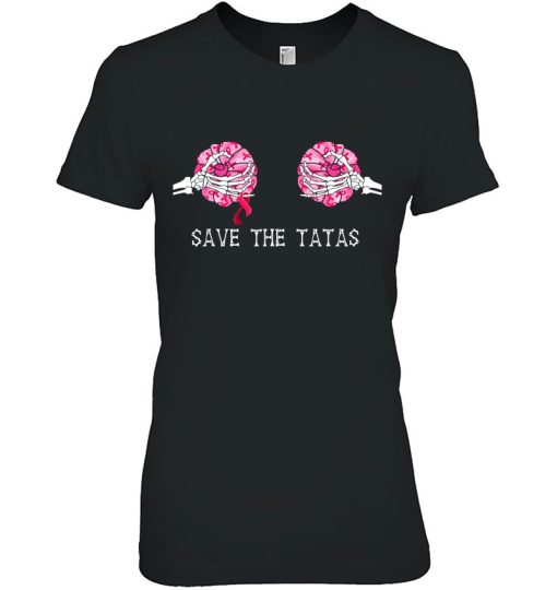 Save The Tatas Pumpkin Breast Cancer Awareness Gift Shirt