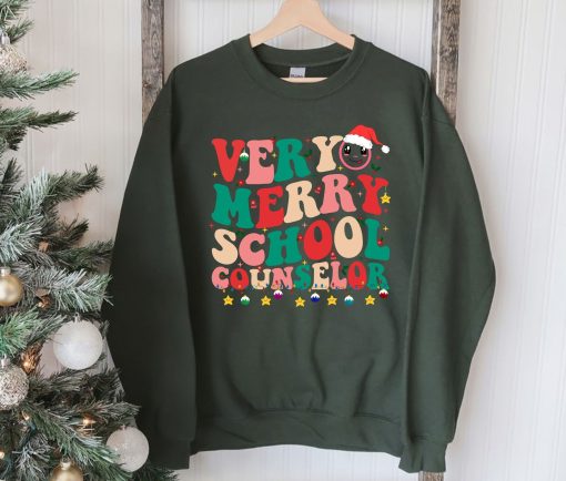 School Counselor Elf Christmas Sweatshirt