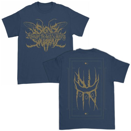 Signs of the Swarm Amongst the Font & Cresty Navy+Gold T-Shirt