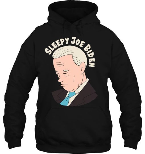 Sleepy Joe Biden Funny Political Cartoon Hoodie