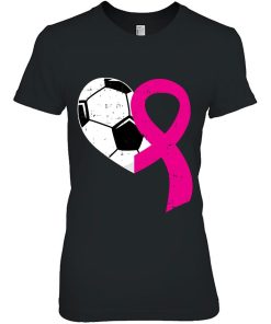 Soccer Pink Ribbon Heart Cool Breast Cancer Awareness Gifts Pullover Shirts
