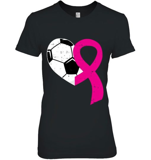 Soccer Pink Ribbon Heart Cool Breast Cancer Awareness Gifts Pullover Shirts