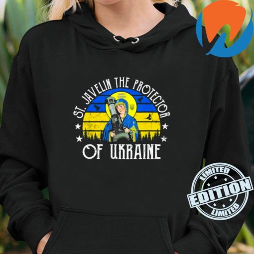 St. Javelin The Protector Of Ukraine Vintage Hoodies