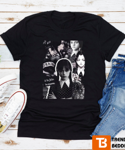 TV Series Wednesday Addams Jenna Ortega Vintage 90s T-Shirt