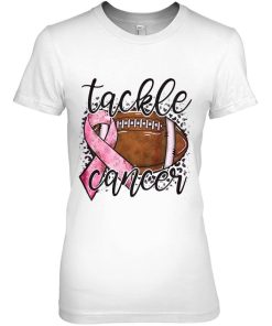 Tackle Breast Cancer Football Pink Ribbon Awareness Shirt