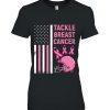 Tackle Breast Cancer Football Survivor American Flag Shirt