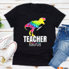 Teachersaurus Design Funny Cute Dinosaure T-shirt Gift For Teacher