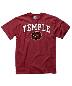 Temple Owls University Logo Print T-shirt Gift For Fan