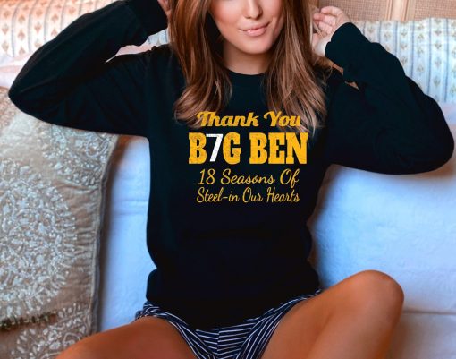 Thank You Big Ben Long Pittsburgh Steelers Sweatshirt