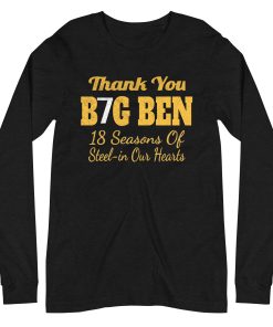 Thank You Big Ben Long Pittsburgh Steelers Sweatshirt 2 Thank You Big Ben Long Pittsburgh Steelers Sweatshirt 3