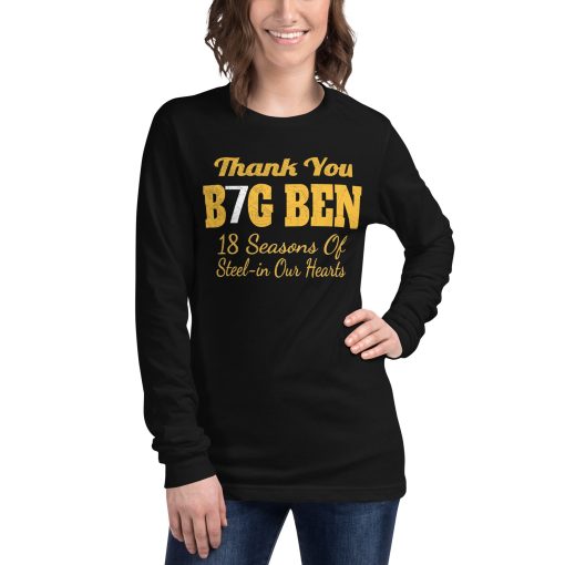 Thank You Big Ben Long Pittsburgh Steelers Sweatshirt