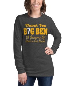 Thank You Big Ben Long Pittsburgh Steelers Sweatshirt 6 Thank You Big Ben Long Pittsburgh Steelers Sweatshirt 7