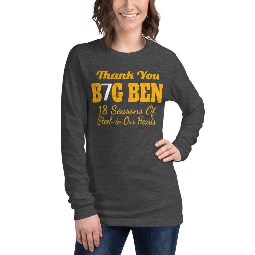 Thank You Big Ben Long Pittsburgh Steelers Sweatshirt