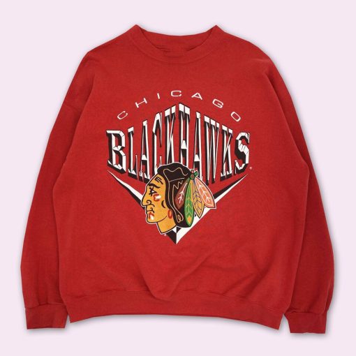 Throwbackmax Chicago Blackhawks Hockey Premium Sweatshirt
