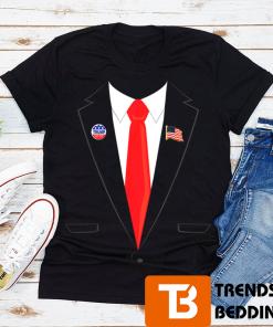 Tuxedo Suit Presidents Day Trump Pin Costume T-Shirt