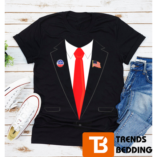 Tuxedo Suit Presidents Day Trump Pin Costume T-Shirt