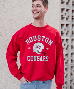 University Of Houston Cougars Vintage Football Crewneck Sweatshirt
