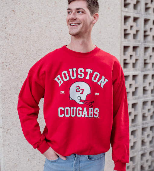 University Of Houston Cougars Vintage Football Crewneck Sweatshirt