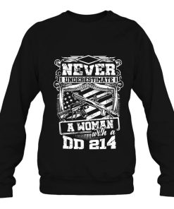 Us Veteran &amp#8211 Never Underestimate A Woman With Dd214 T-Shirt