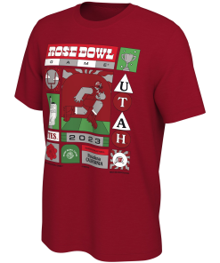 Utah Utes 2023 Rose Bowl Illustrated T-Shirt