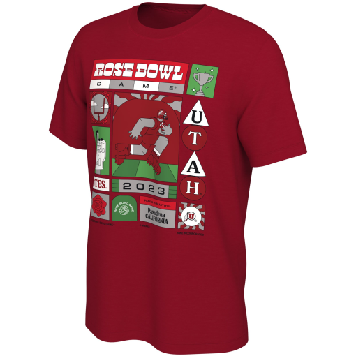 Utah Utes 2023 Rose Bowl Illustrated T-Shirt