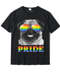 Valentine’s Day Pug Gay LGBTQ Pride Unisex T-shirt