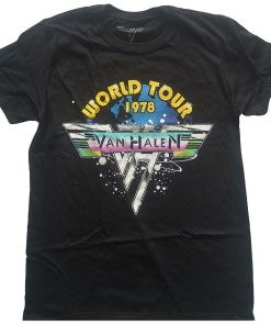 Van Halen Unisex T-Shirt World Tour ’78 Full Colour