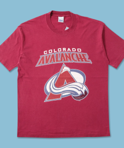 Vintage 90s Colorado Avalanche Ice Hockey Printed T-Shirt