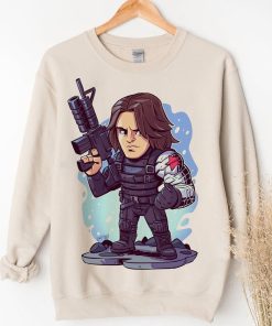 Vintage Bucky Barnes Cartoon Marvel Comics Sweatshirt For Fans Vintage Bucky Barnes Cartoon Marvel Comics Sweatshirt For Fans
