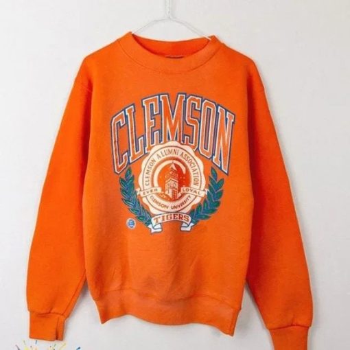 Vintage Clemson Tigers NCAA College Football Sweatshirt