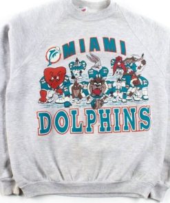 Vintage Dolphins Football Looney Tunes Sweatshirt