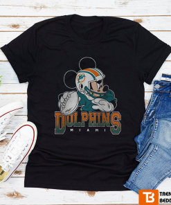 Vintage Mickey Mouse Miami Dolphins Football T-Shirt For Fan