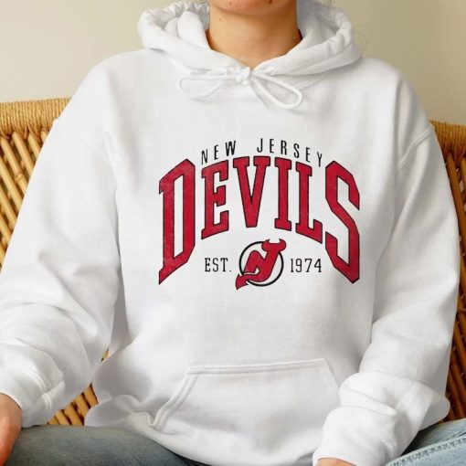 Vintage New Jersey Devils NJ Ice Hockey Unisex Sweatshirt