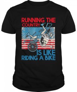 Vintage Running The Country Is Like Riding A Bike Joe Biden Shirt