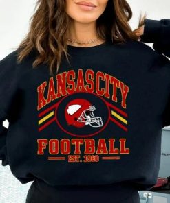 Vintage Style Kansas City Football Team Crewneck Sweatshirt
