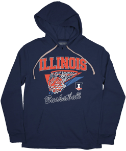 Vintage University Of Illinois Fighting Illini Basketball Hoodie Vintage University Of Illinois Fighting Illini Basketball Hoodie