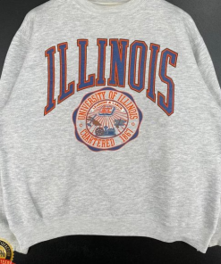 Vintage University Of Illinois Fighting Illini Logo Sweatshirt