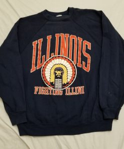 Vintage University Of Illinois Fighting Illini NCAA Sweatshirt