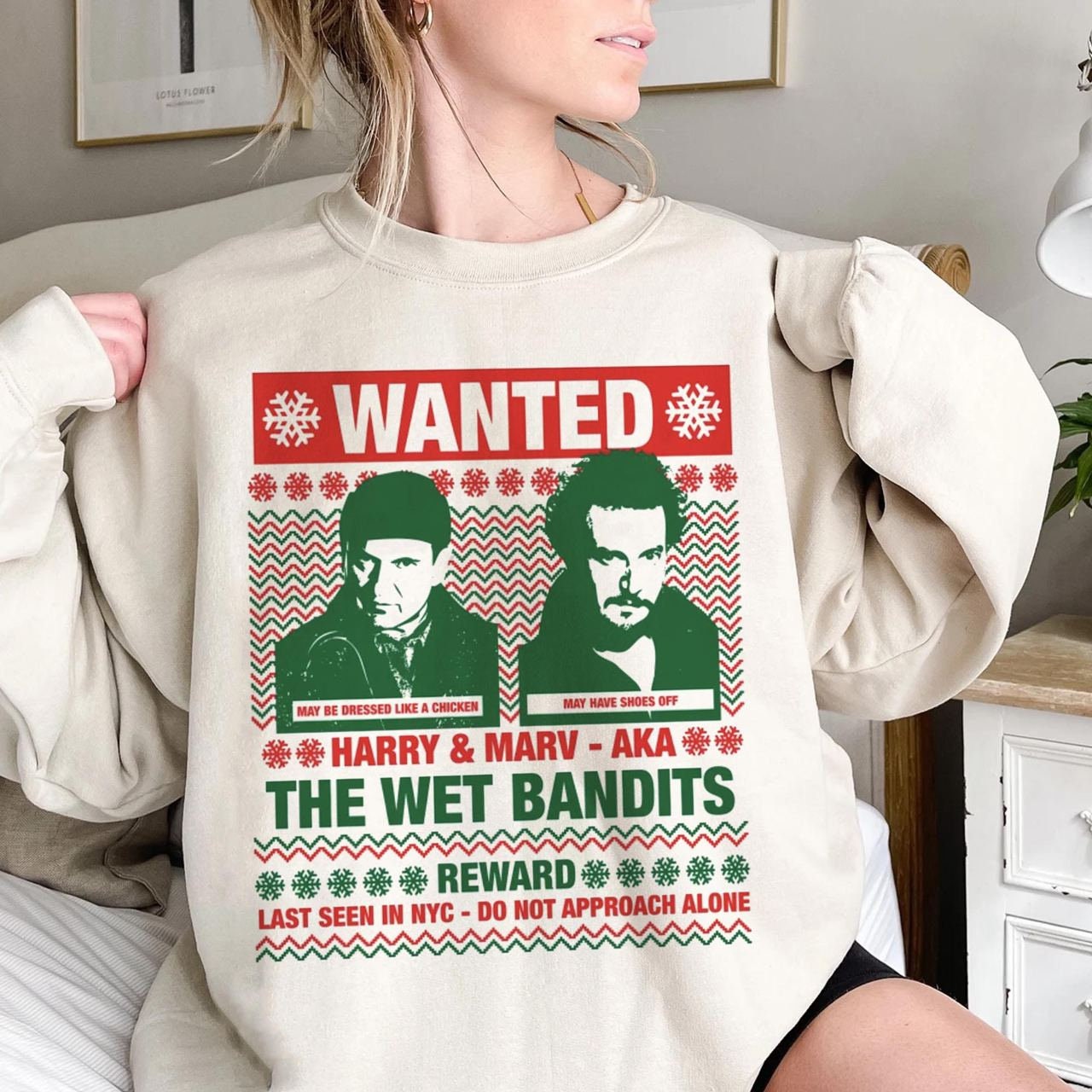 Wanted Harry And Marv Aka Wet Bandits Sweatshirt Wanted Harry And Marv Aka Wet Bandits Sweatshirt
